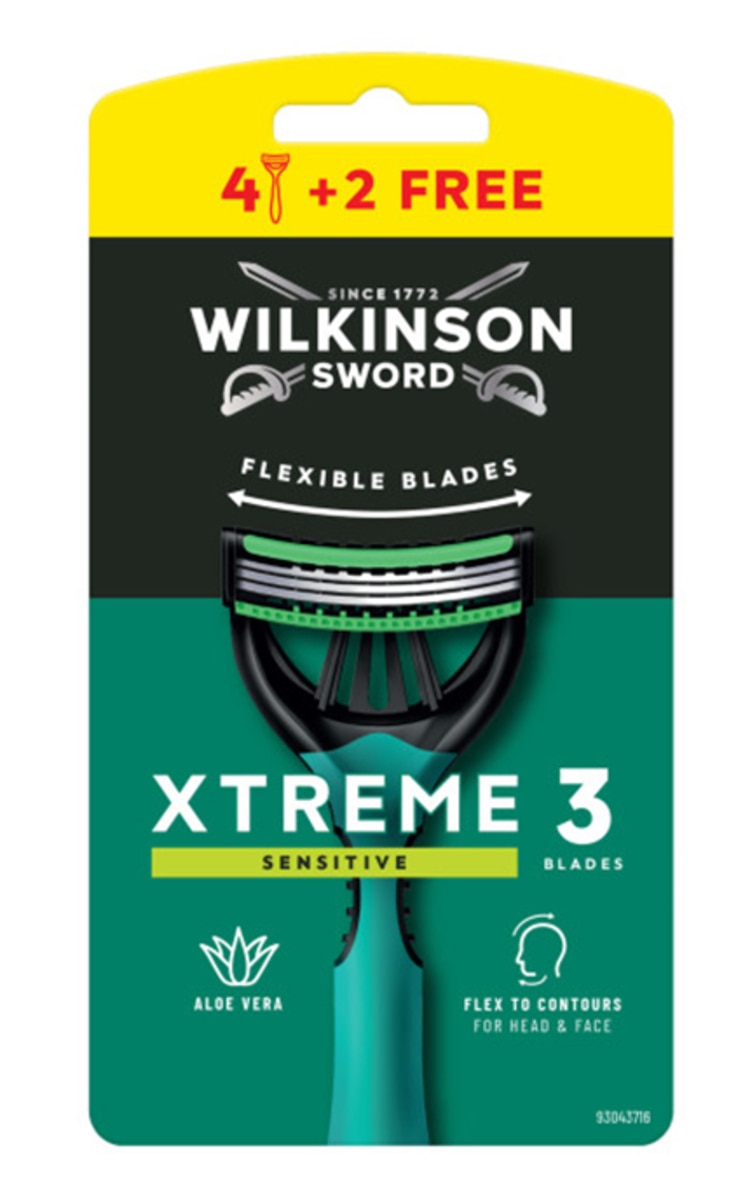 WILKINSON WILKINSON Xtreme3 Sensitive одноразовые мужские бритвенные станки, 4шт. 4 шт