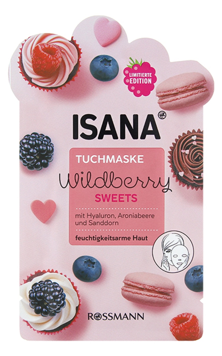 ISANA ISANA Wildberry Sweets увлажняющая тканевая маска для кожи лица, 1шт.
