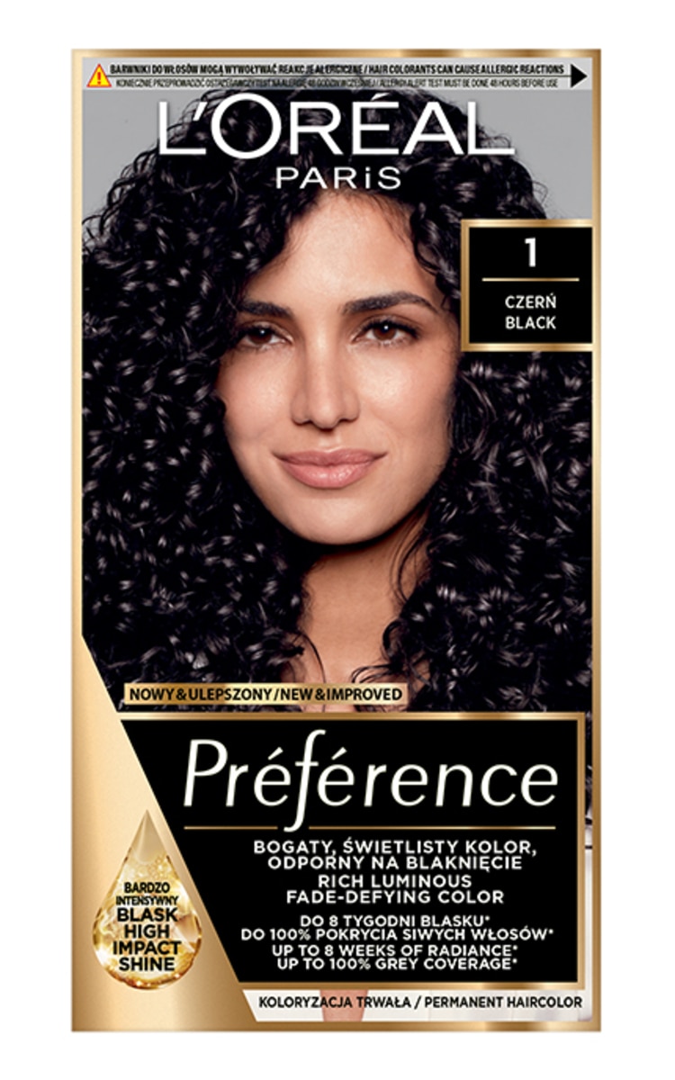 PREFERENCE PREFERENCE Краска для волос, 1 Black 1 шт