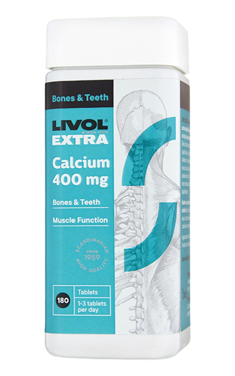 LIVOL LIVOL EXTRA Calcium 400mg N180 пищевая добавка, 180 таблеток 180 шт