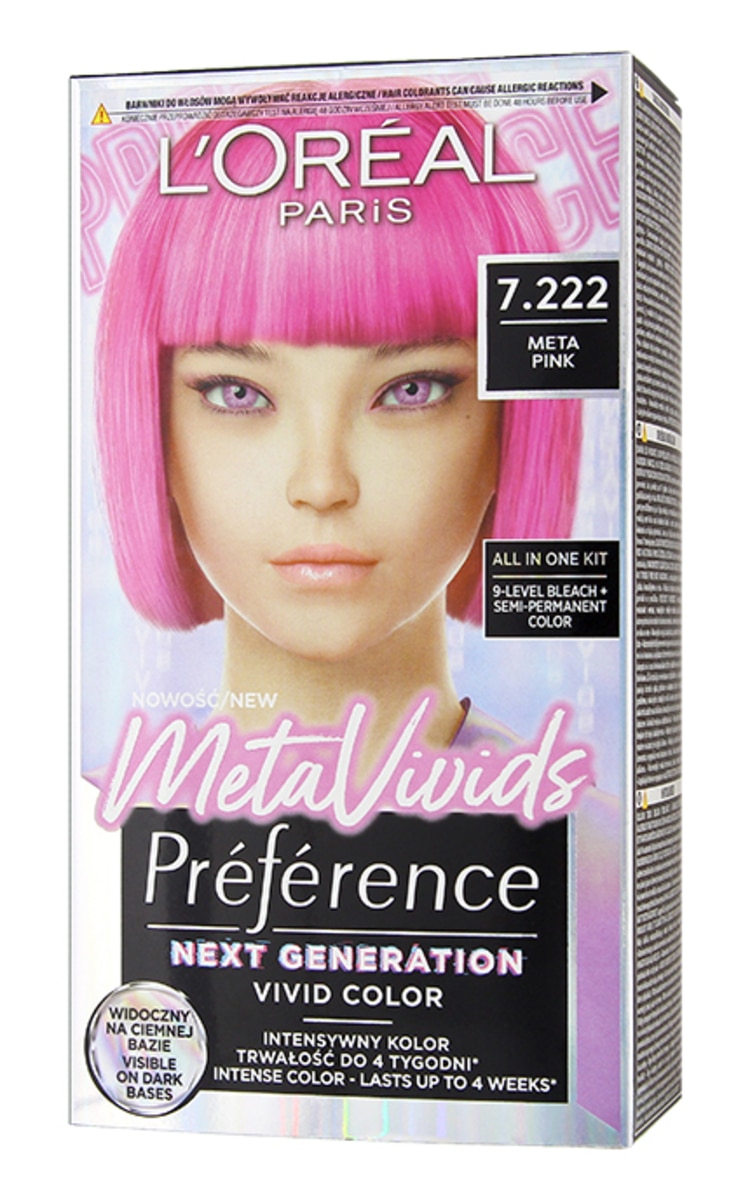 PREFERENCE MetaVivids краска для волос, 7.222 Meta Pink