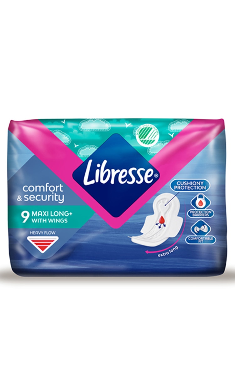 LIBRESSE LIBRESSE Maxi Super ггигиенические прокладки, 9шт. 9 шт
