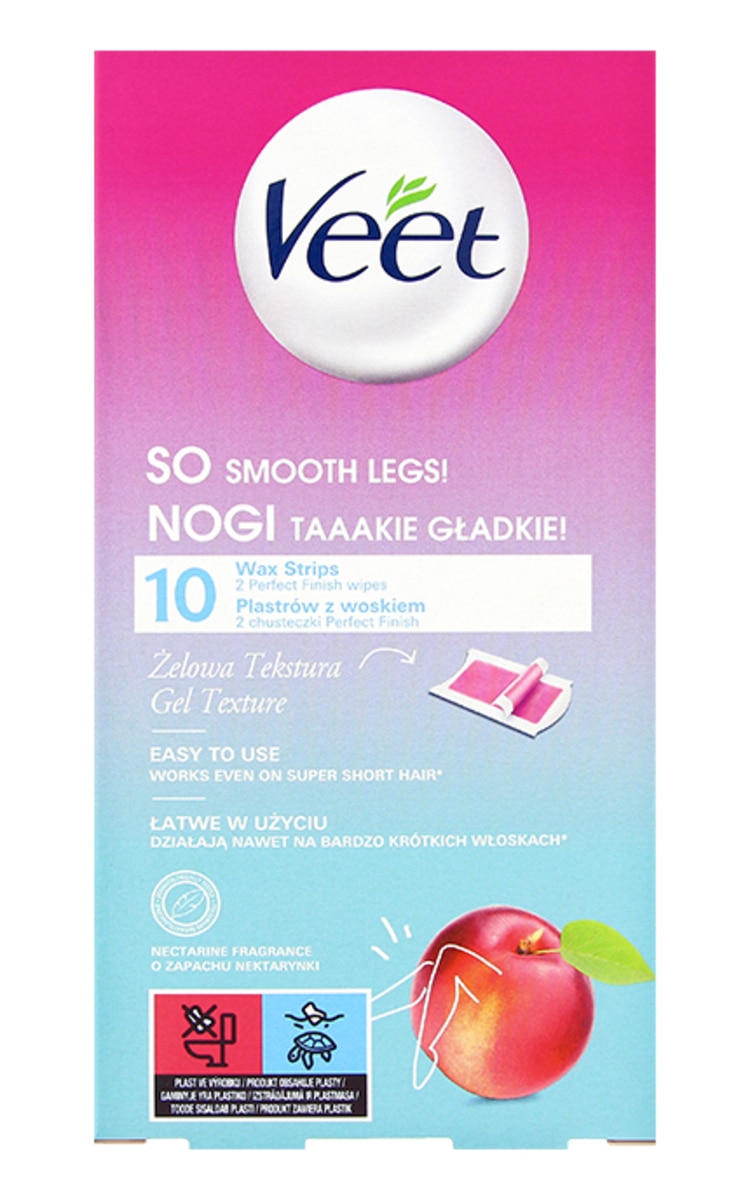 VEET VEET Smooth aukstā vaska sloksnes depilācijai, 10gab. 10 gab.