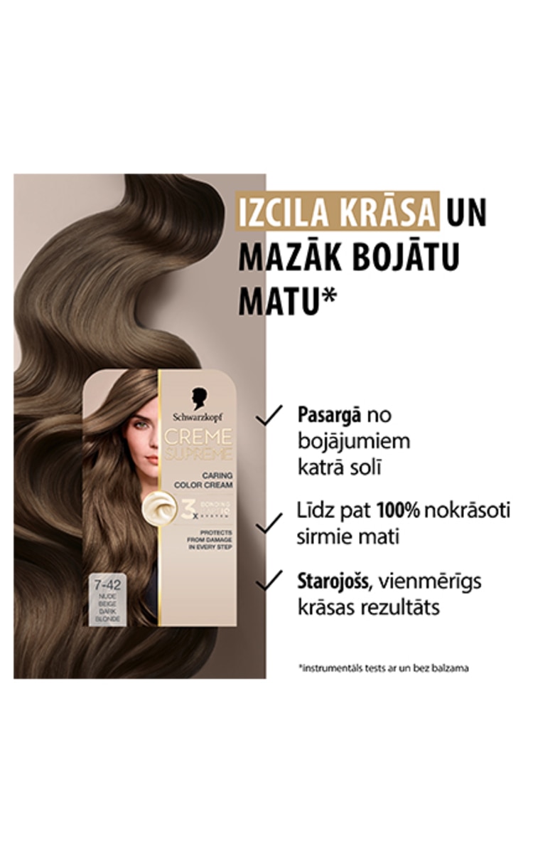 CRÈME SUPREME краска для волос, 7-42 Nude Blonde