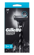 GILLETTE Mach3 Charcoal skūšanās aparāts vīriešiem + 2 kasetnes