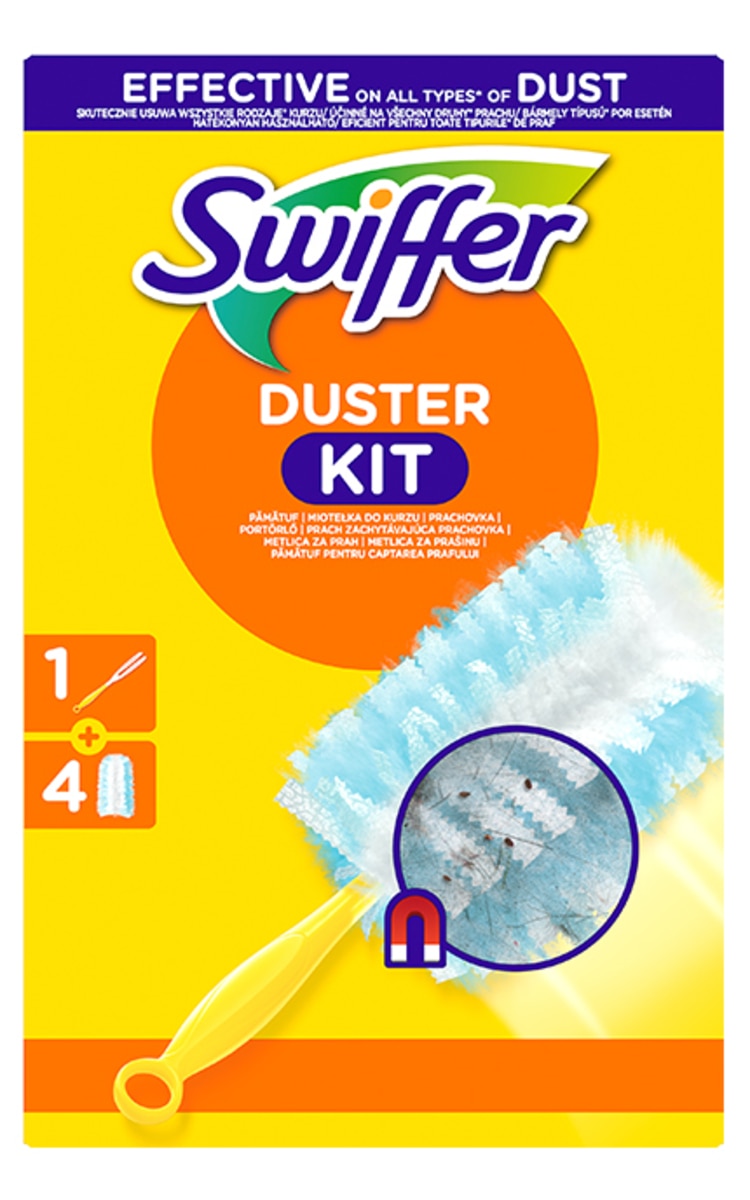 4 gab. SWIFFER  SWIFFER Dusters Cleaner Starter Kit putekļu slotiņa ar maiņas uzgaļiem 