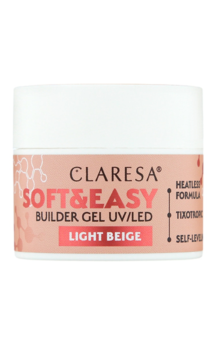 CLARESA CLARESA Soft&Easy Builder Gel UV/LED гель для наращивания ногтей, Light Beige, 12г Light Beige