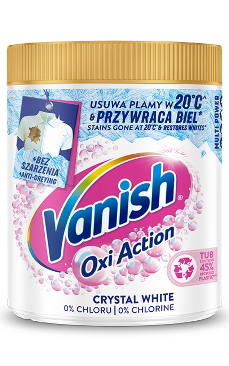 VANISH VANISH Oxi Action White pulveris traipu tīrīšanai, 970g