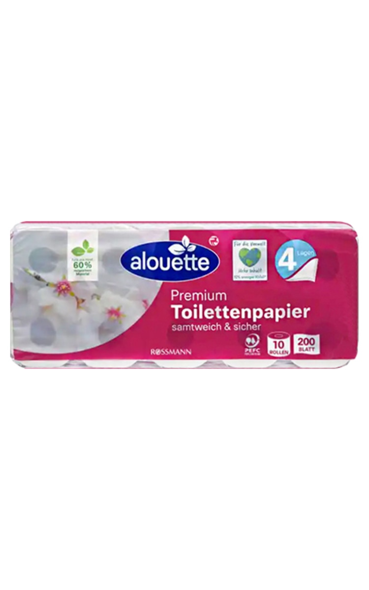 ALOUETTE ALOUETTE Premium tualetes papīrs, 10 ruļļi 10 gab.