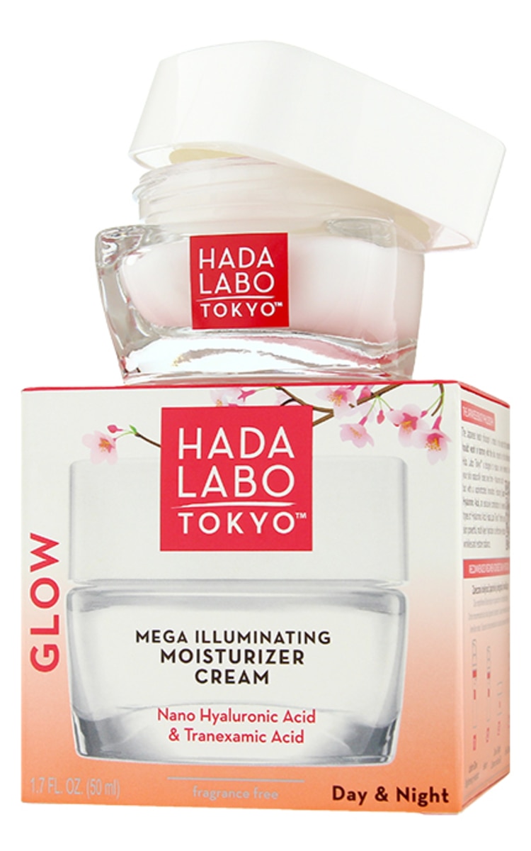 HADA LABO TOKYO HADA LABO TOKYO Glow Mega Illuminating mitrinošs sejas krēms dienai un naktij, 50ml