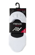 FRIENDS Женские хлопковые следки 7731, белые, размер 35-38, 2 пара