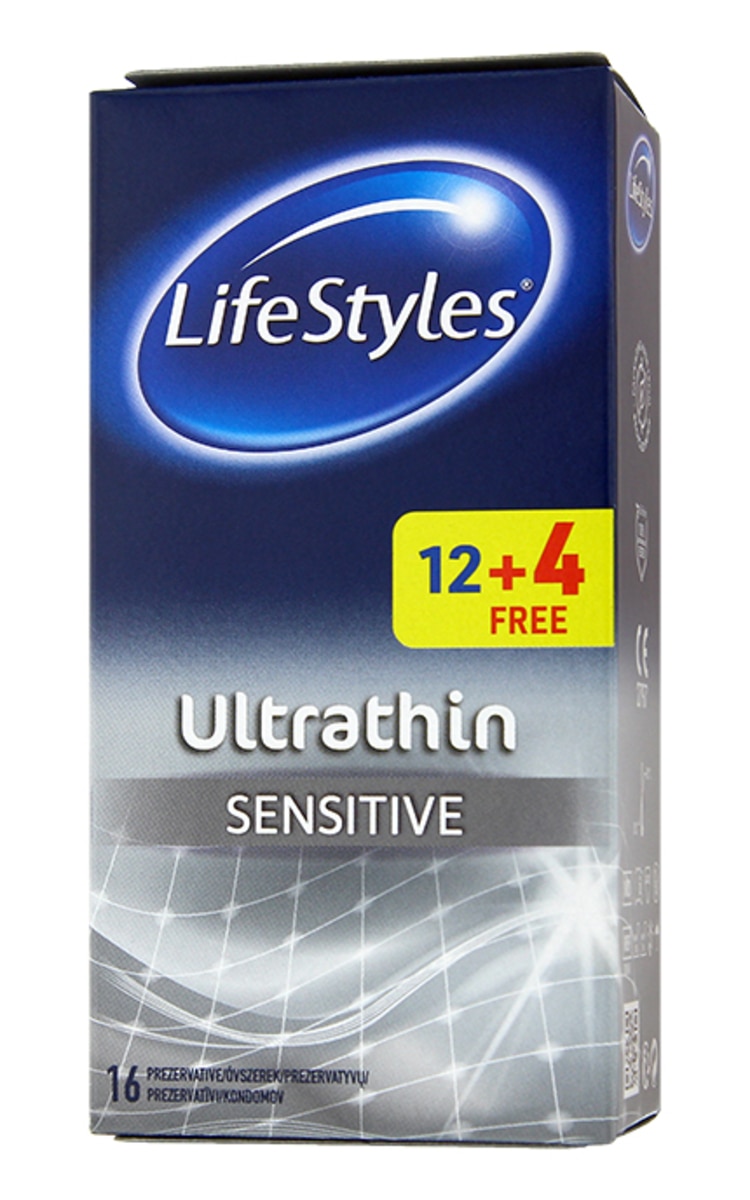 LIFE STYLES LIFESTYLES UltraThin Sensitive презервативы, 12+4шт. 16 шт