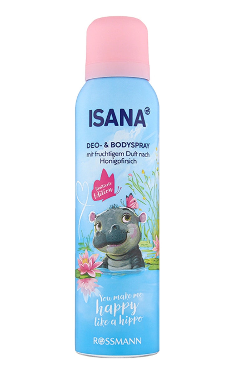 ISANA ISANA You make me happy like a hippo! Dezodorants un ķermeņa sprejs, 150ml