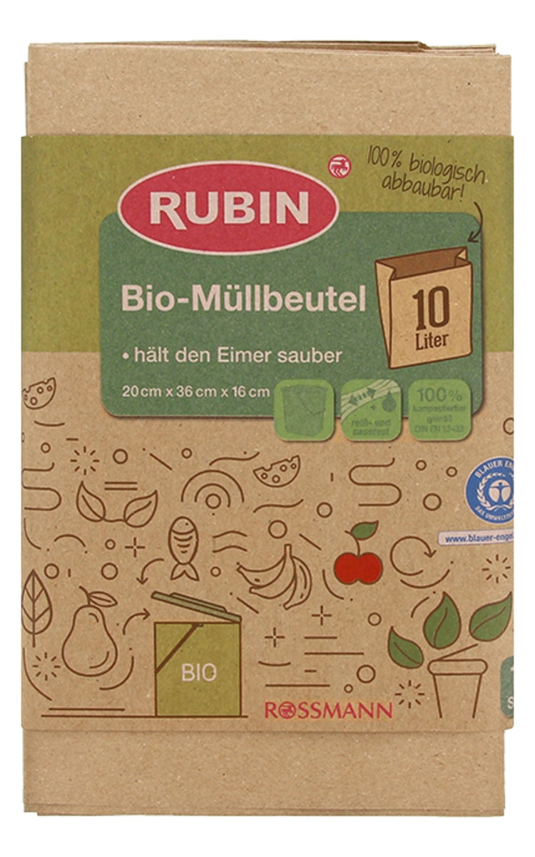 RUBIN RUBIN Bioloģiskie atkritumu maisi, 10gab.