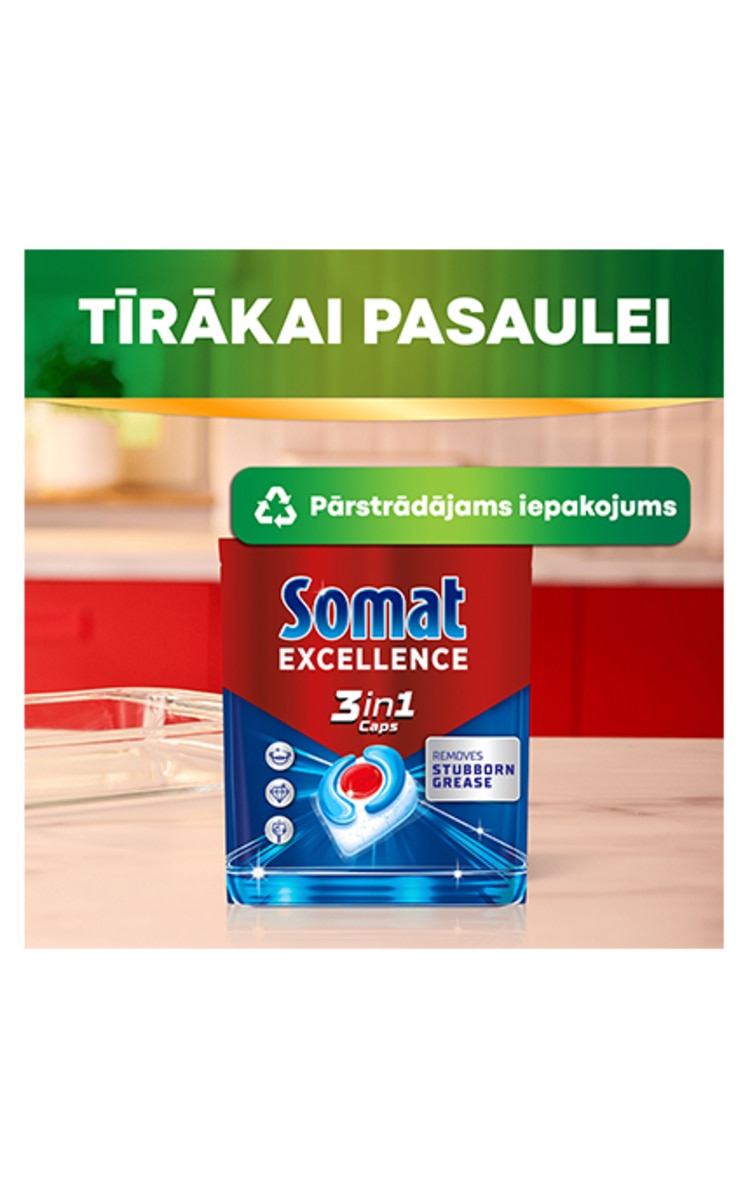 SOMAT Excellence 3in1 таблетки для посудомоечной машины, 60шт