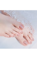 OHORA Semi Cured Gel Pedicure Strips (P Diamant) набор гелевых наклеек для педикюра, 32 наклеек