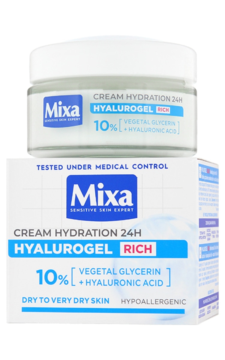 MIXA MIXA Hyalurogel Rich bagātīgs, intensīvi mitrinošs krēms, 50ml 50 ml