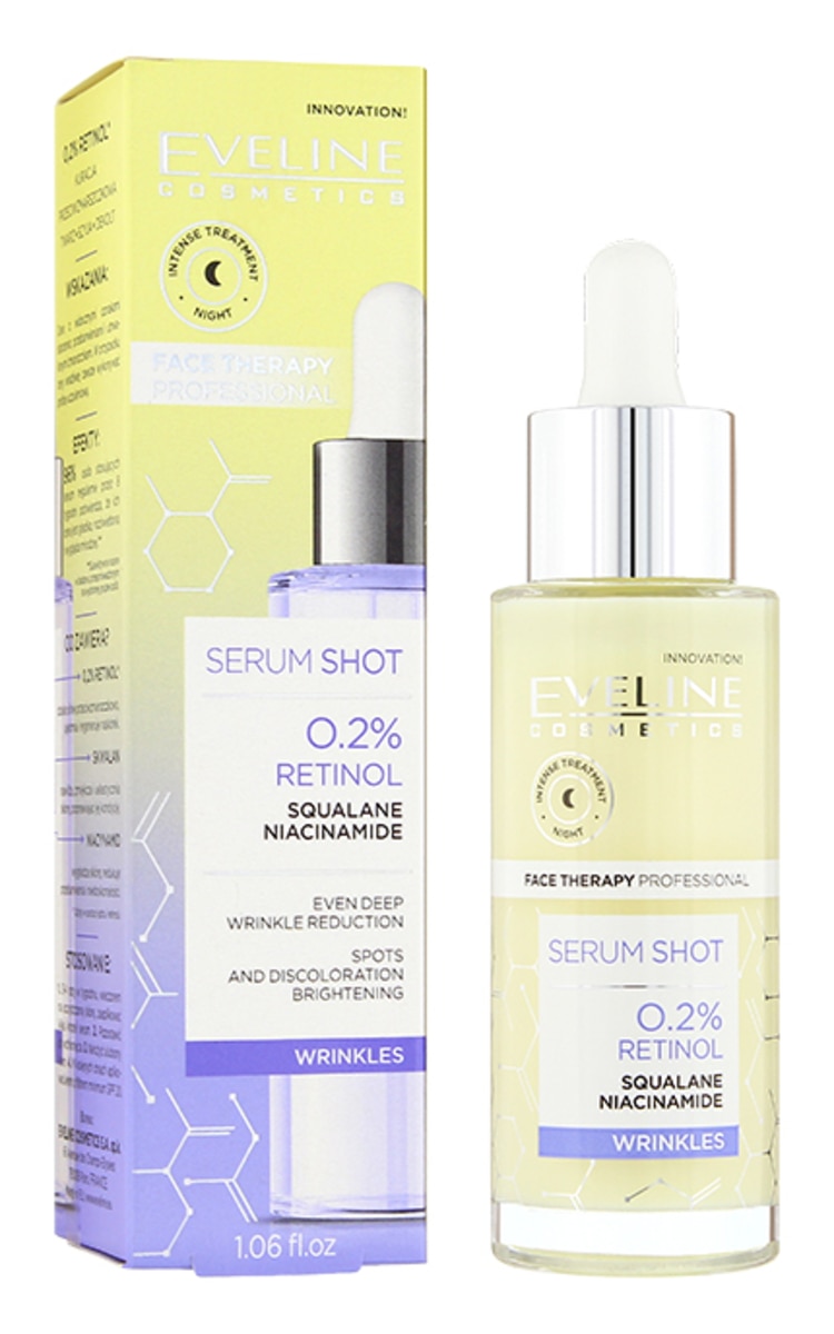 EVELINE EVELINE Serum Shot 0.2% Retinol nakts serums sejai, kaklam un dekoltē zonai, 30мл