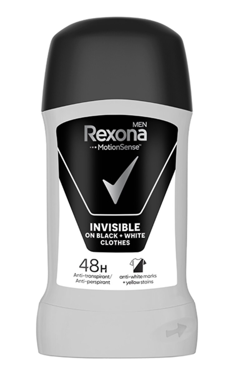 REXONA MEN REXONA MEN Invisible on Black+White Clothes antiperspirants-zīmulis, 50ml 50 ml