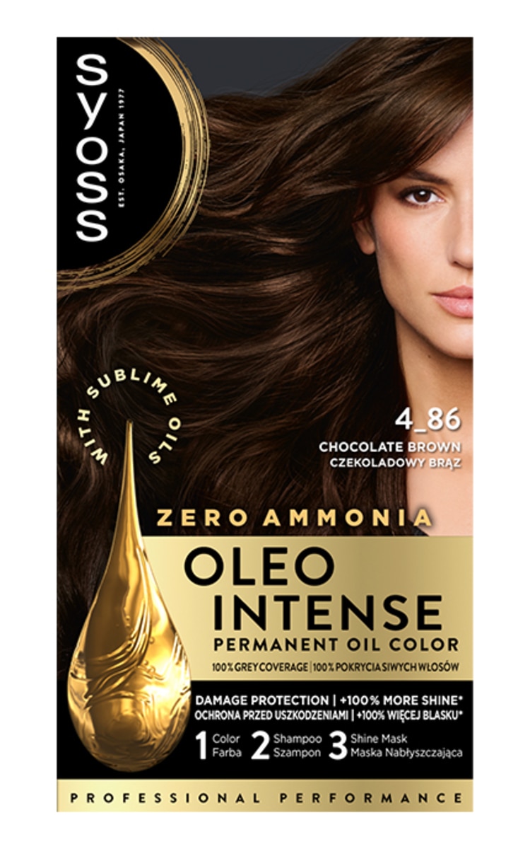 1 PCS SYOSS OLEO  SYOSS Oleo matu krāsa, 4-86 Chocolate Brown 