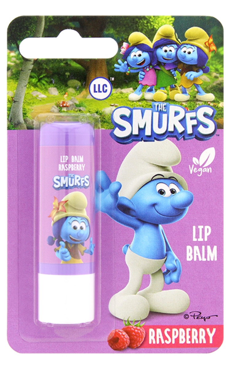 SMURFS Бальзам для губ со вкусом малины, 3.8г