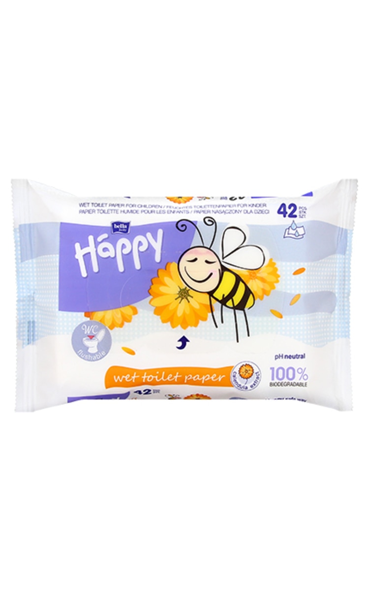 HAPPY  HAPPY Calendula mitrais WC papīrs, 42gab.