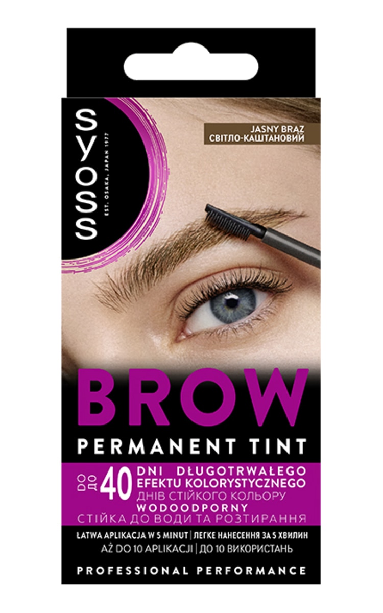 SYOSS Brow Tint uzacu krāsa, Light Brown, 1gab. Light Brown