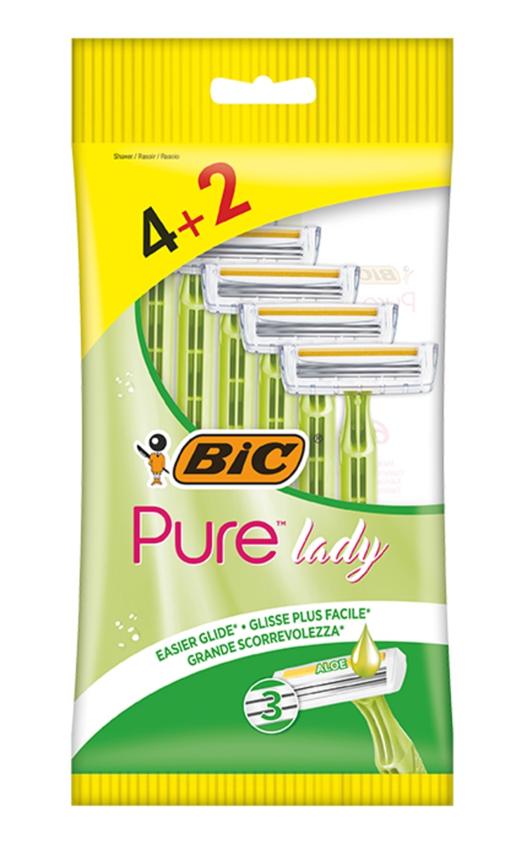 BIC BIC Pure3 одноразовые женские бритвенные станки, 6шт. 6 шт