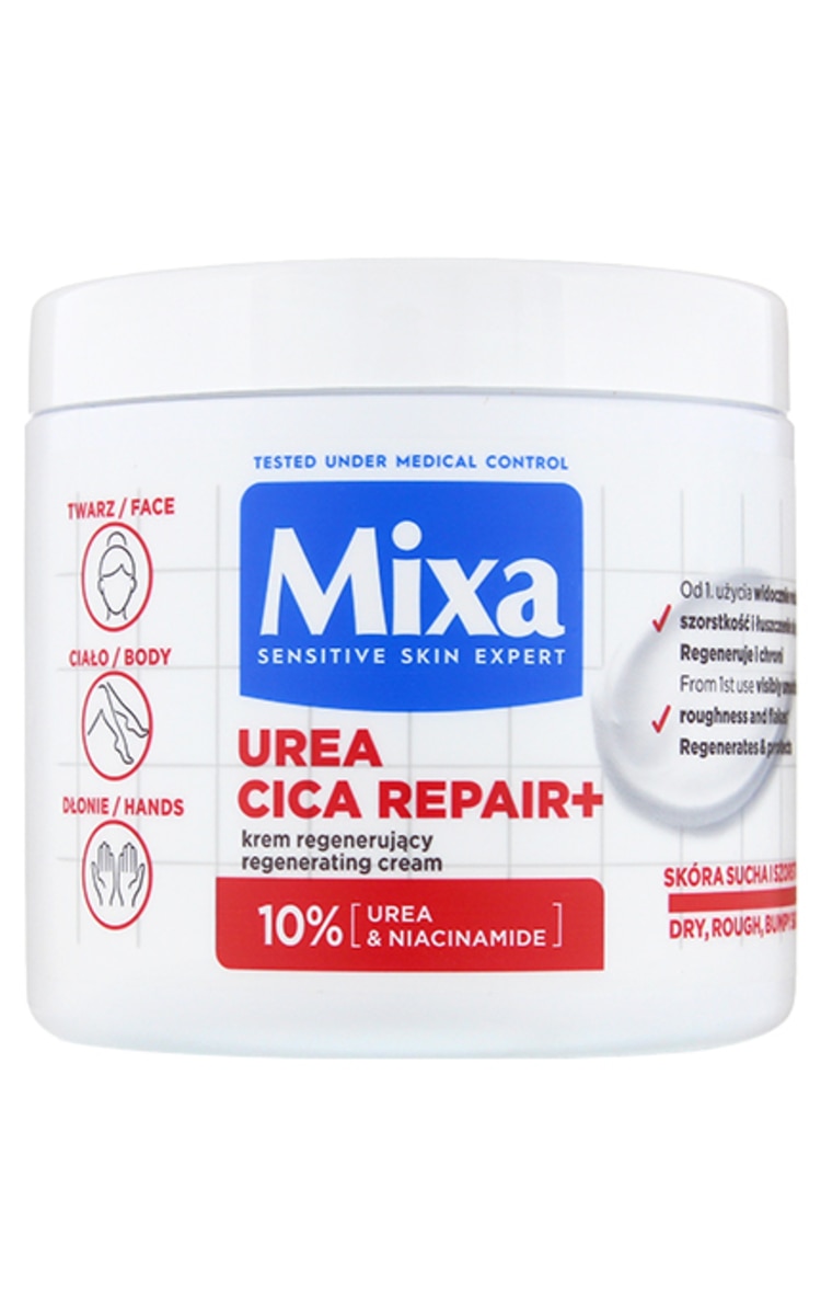 MIXA MIXA Urea Cica Repair+ atjaunojošs krēms sejai, rokām un ķermenim, 400ml 400 ml