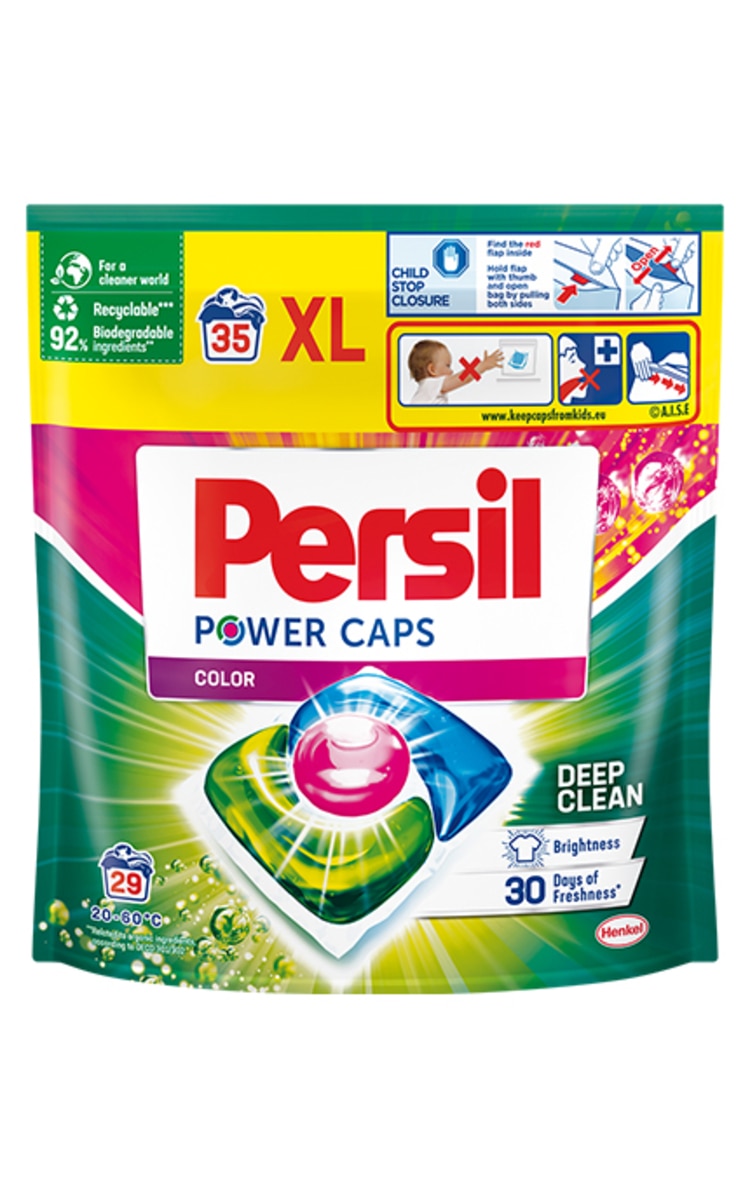 PERSIL PERSIL Power Caps Color kapsulas veļas mazgāšanai, 29gab. 29 gab.