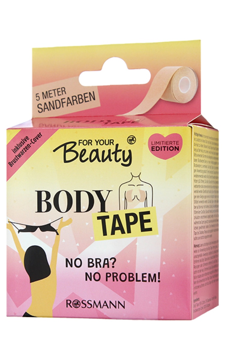 FYB FOR YOUR BEAUTY Body Tape Nav krūštura? Nav problēmu!, 5m 5 METRS