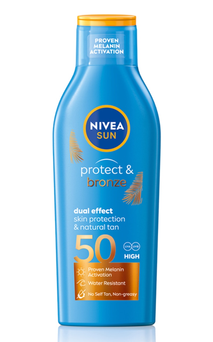 NIVEA NIVEA SUN Protect&Bronze SPF50 лосьон двойного действия с экстрактом меланина для защиты от солнца, 200мл 200 мл