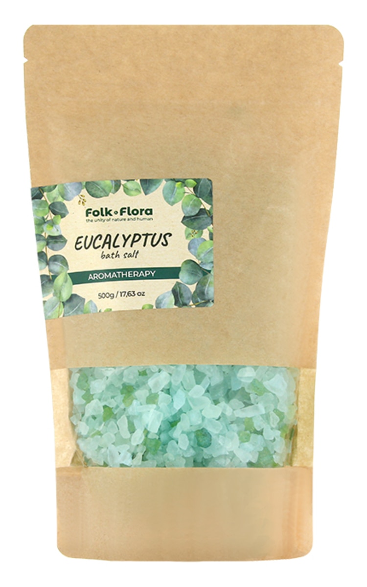 FOLK&FLORA FOLK&FLORA Vannas sāls Eucalyptus, Aromatherapy, 500g