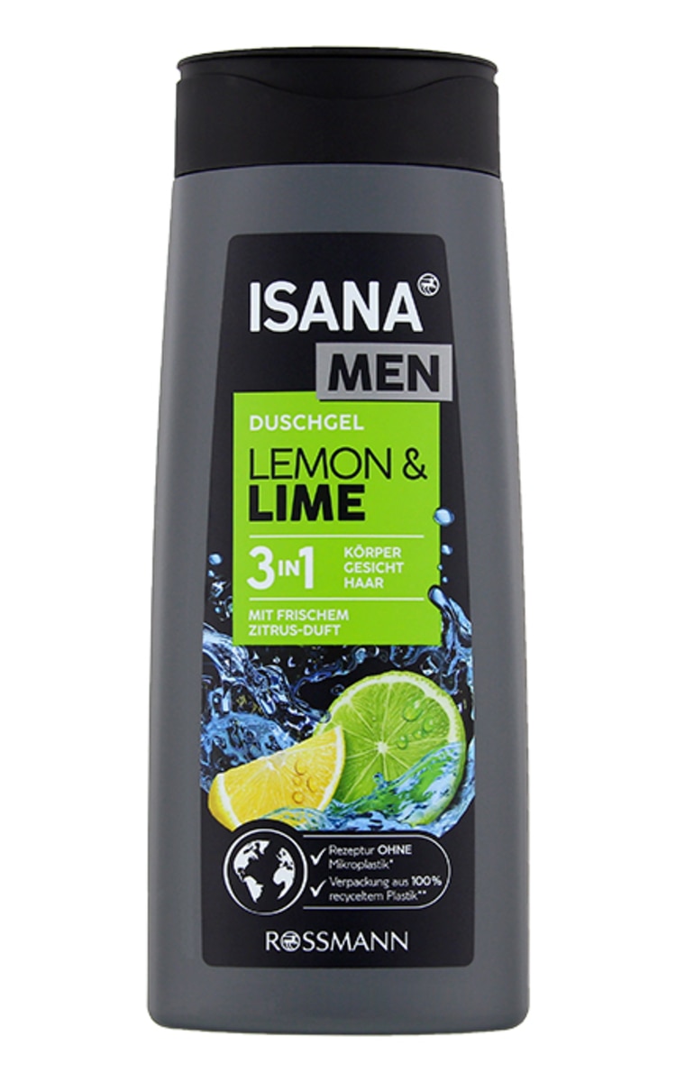 ISANA MEN ISANA MEN Lemon&Lime 3in1 dušas želeja vīriešiem, 300ml 300 ml