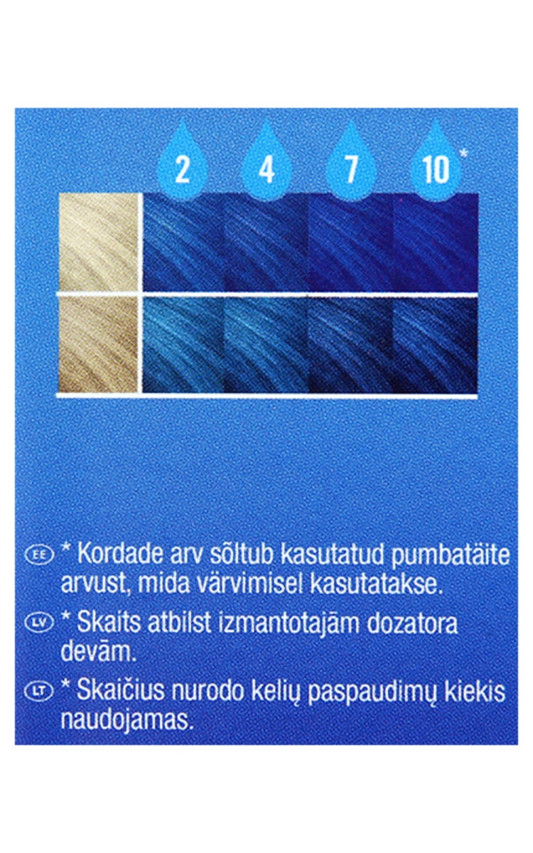 LIVE COLOR LIVE Colour Drops matu krāsas pilieni, Crystal Blue, 30ml 30 ml