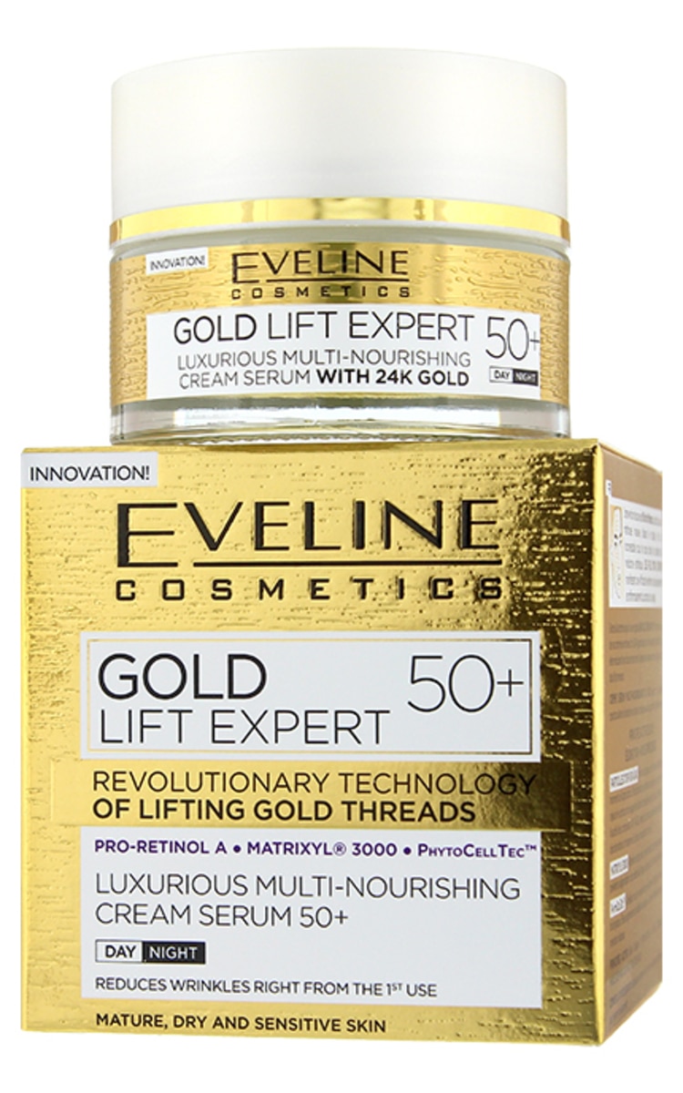 EVELINE EVELINE Cosmetics Gold Lift Expert 50+ barojošs krēms dienai un naktij, 50мл