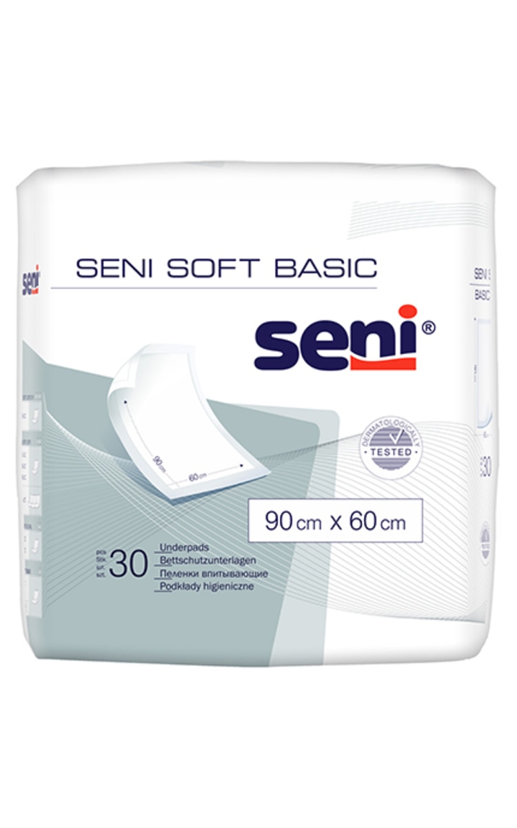 SENI SENI Soft Basic абсорбирующие пеленки, 60x90см, 30шт.