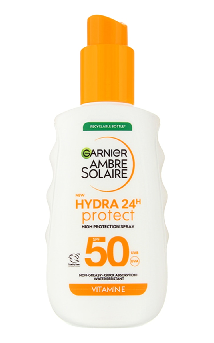 AMBRE SOLAIRE GARNIER Ambre Solaire Hydra 24H защитный спрей c SPF 50, 150мл