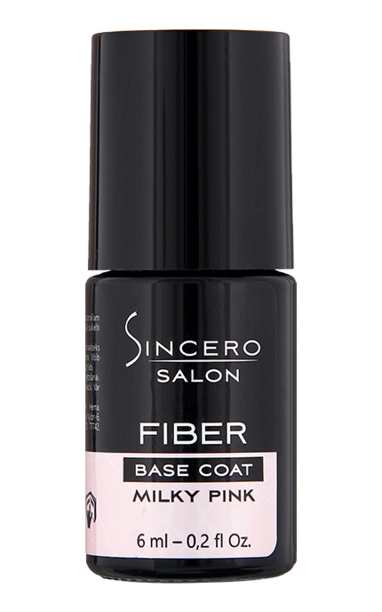 SINCERO SALON SINCERO SALON Fiber Base Coat gela lakas bāze, Milky Pink, 6ml Milky Pink