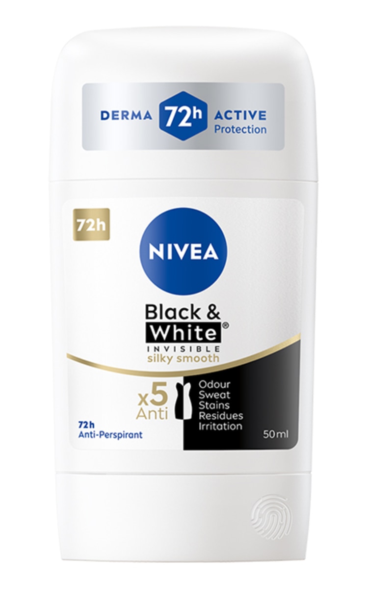 NIVEA NIVEA Black&White Invisible Silky Smooth антиперспирант-карандаш, 50мл 50 мл
