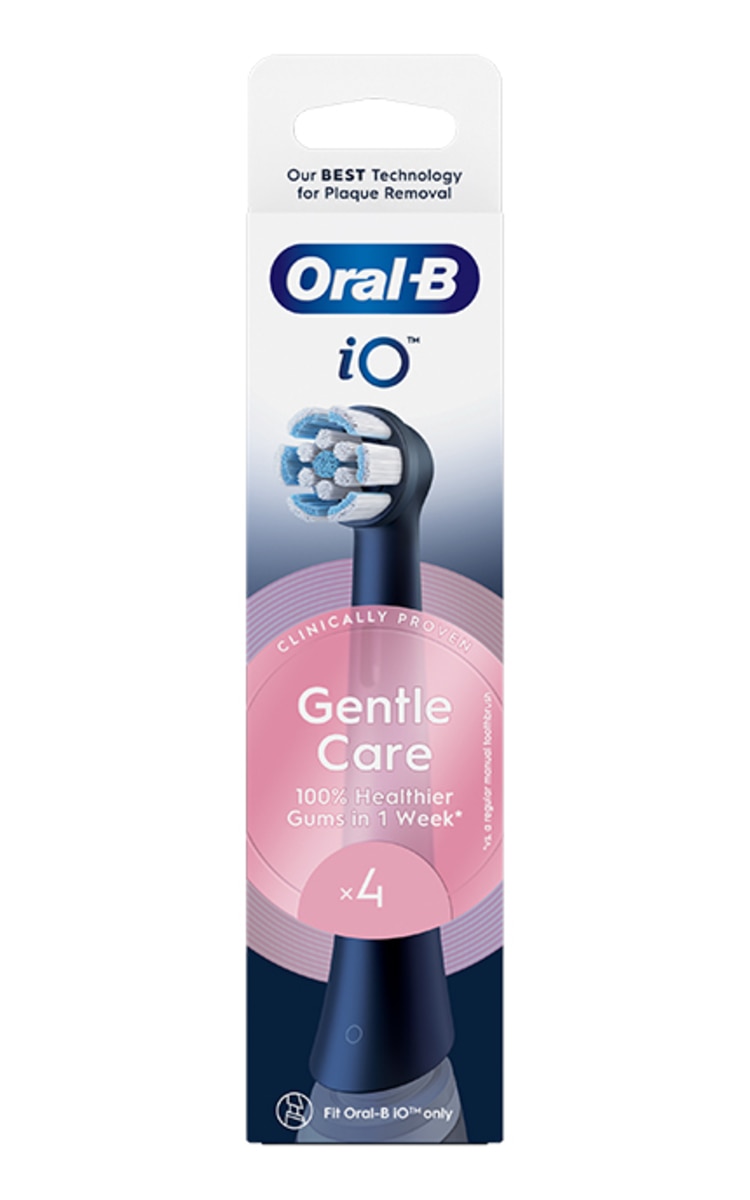 ORAL B ORAL-B iO Gentle Care, Black, elektriskās zobu birstes uzgalis, 4gab.
