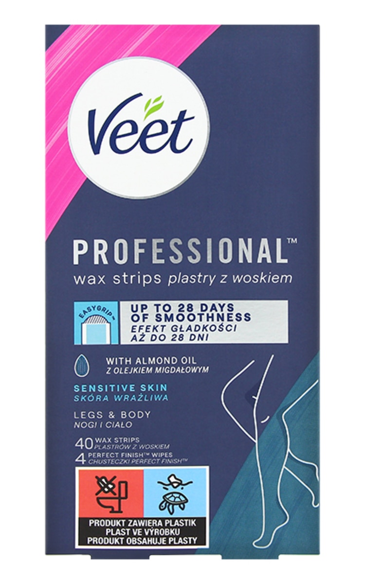 VEET VEET Sensitive депиляционные восковые полоски, 40шт. 40 шт