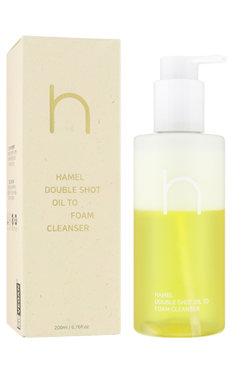 HAMEL Double Shot Oil to Foam divu iedarbību attīrīšanas līdzeklis, 200ml