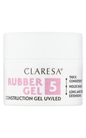 CLARESA Rubber Gel гель для наращивания, 5 - medium pink, violet, 12г