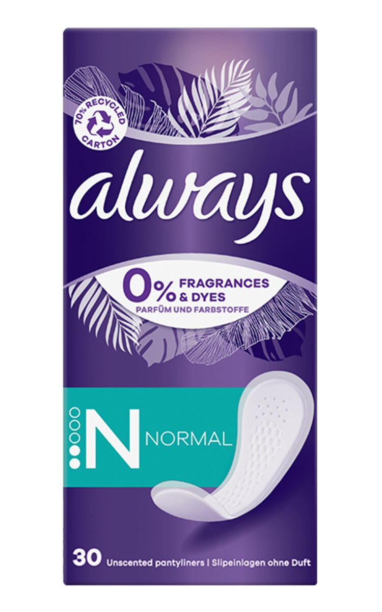 ALWAYS ALWAYS Daily Fresh Normal 0% Perfume ikdienas ieliktnīši, 30gab. 30 gab.