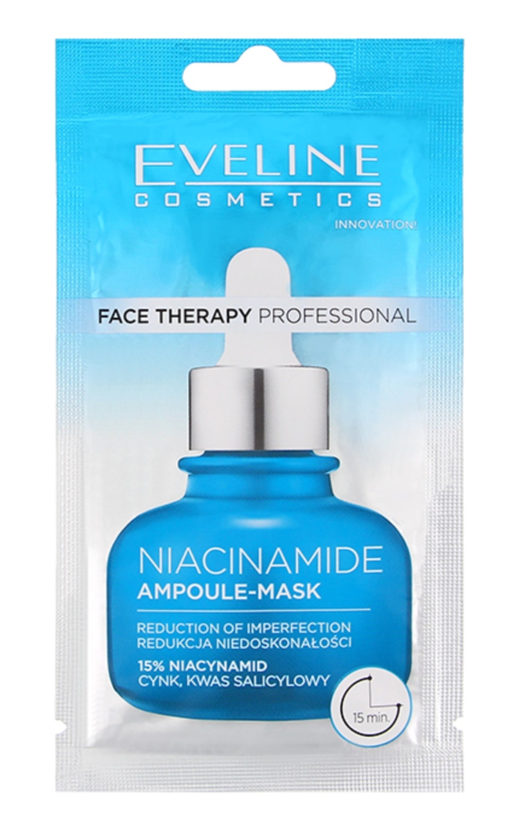 EVELINE EVELINE Ampoule 15% Niacinamide maska taukainai un kombinētai ādai, 8ml