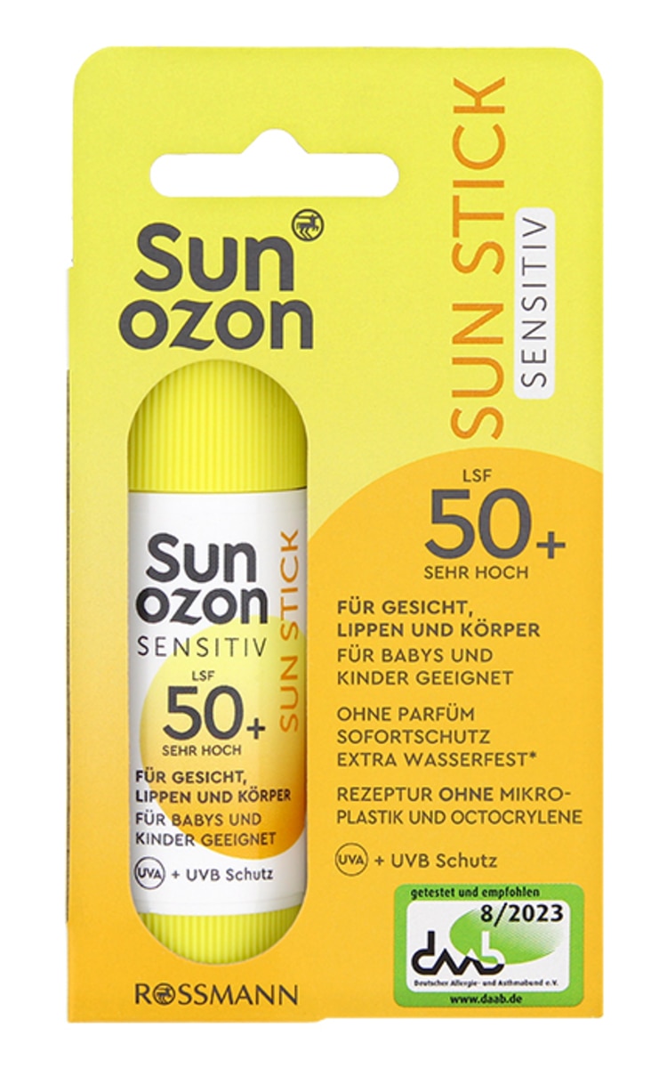 SUNOZON SUNOZON Sun Stick Sensitiv SPF50+ saules aizsargzīmulis, 20g