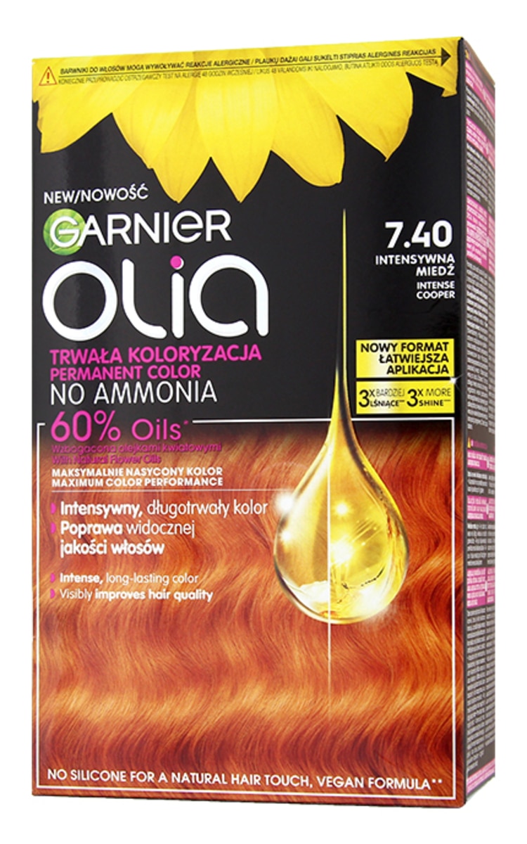 GARNIER OLIA GARNIER OLIA Стойкая краска для волос, 7.40 Intense Copper 1 шт