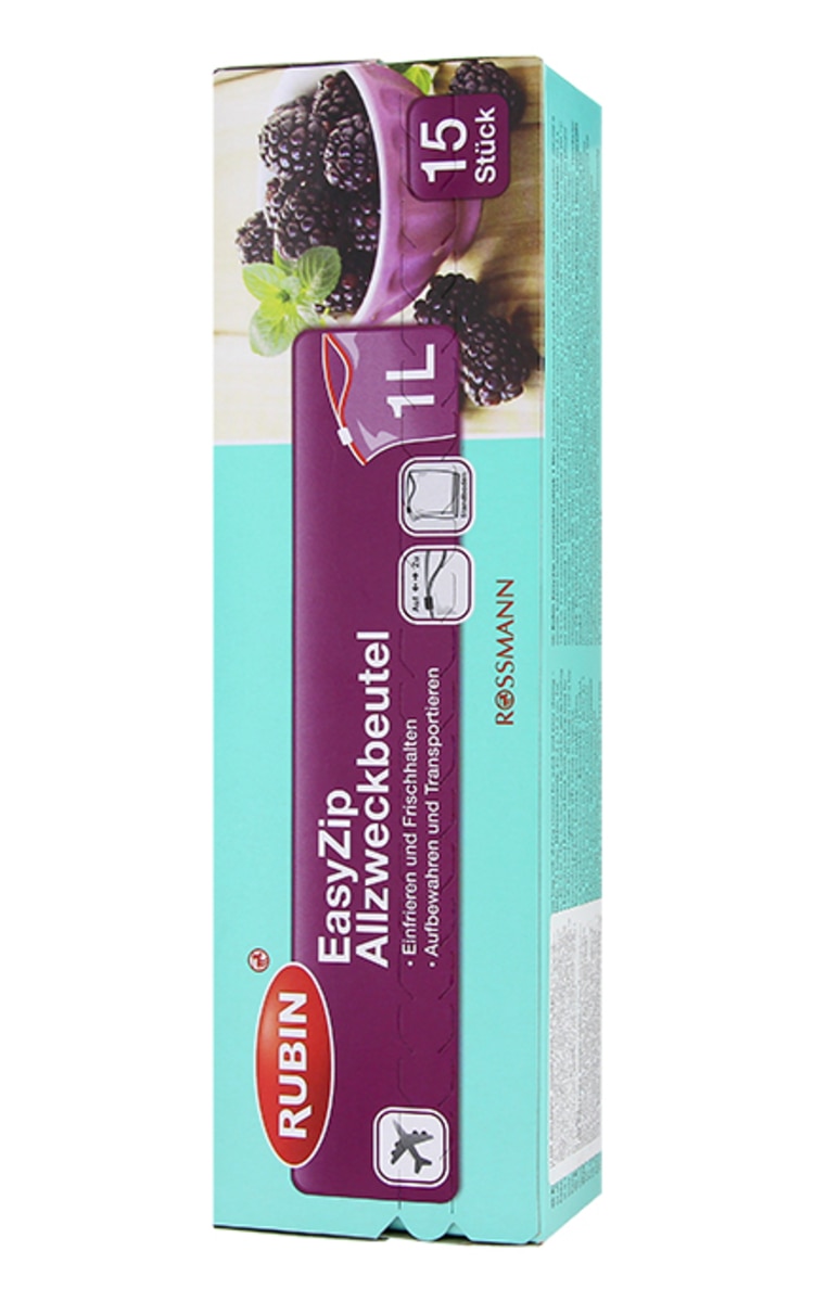 RUBIN RUBIN Easy Zip maisiņi, 1l x 15gab.