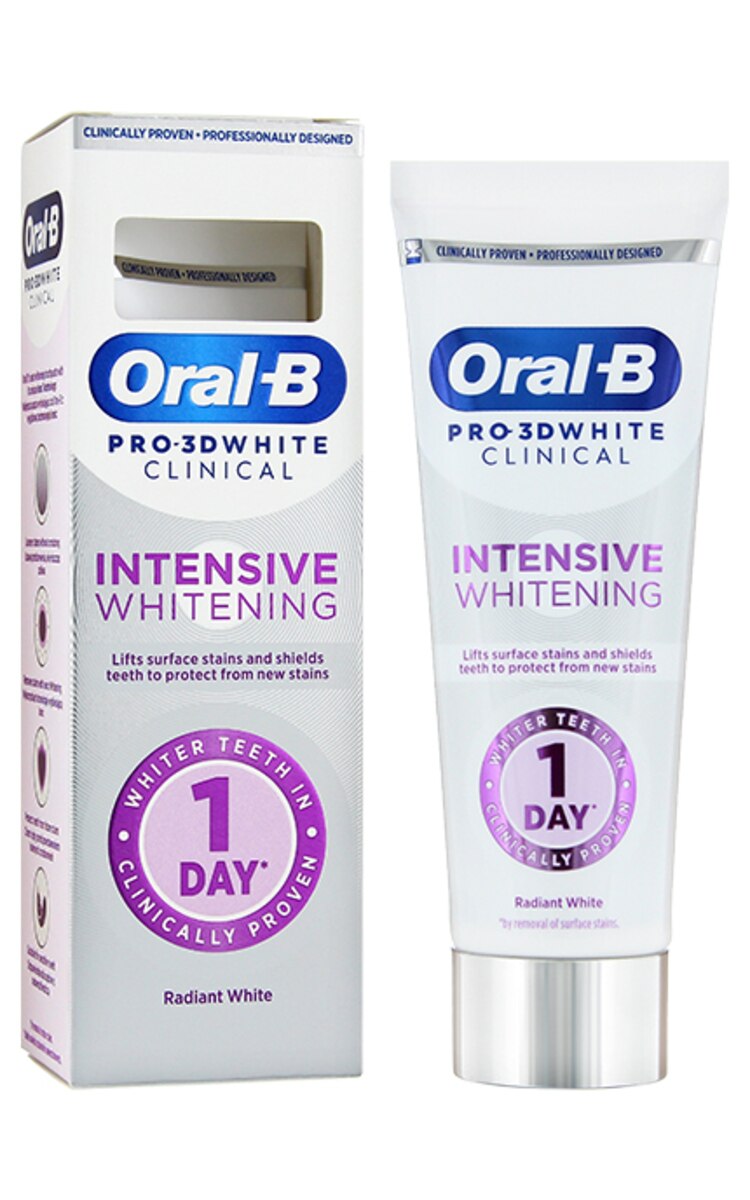 ORAL B Pro 3D White Clinical Intensive Whitening Radiant White Zobu 
